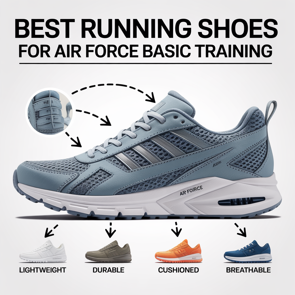 Best running shoes for Air Force basic training featuring lightweight, durable, cushioned, and breathable design for military fitness preparation.