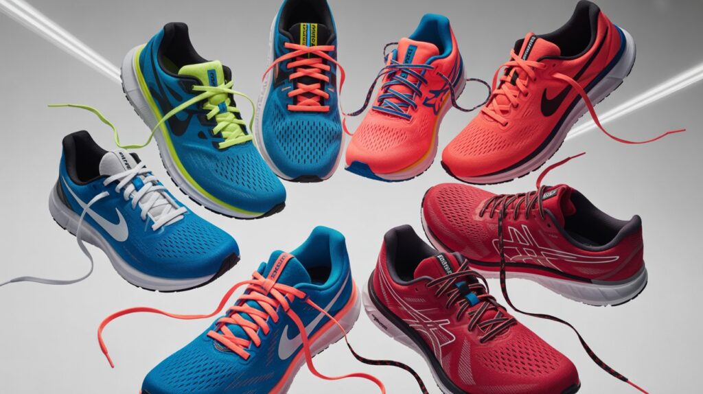 Best shoe laces for running shoes in different colors on athletic sneakers