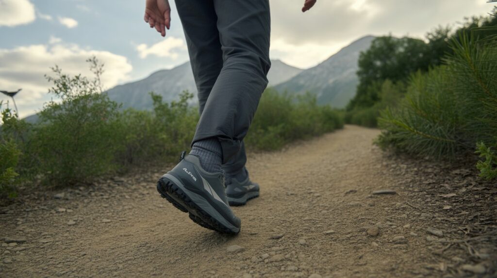 Best Altra walking shoes on a natural trail path with comfortable grip and outdoor performance