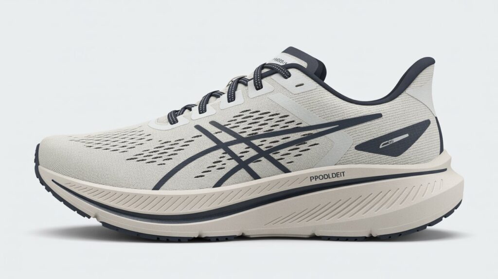 Lightweight cushioned running shoe designed to reduce calf strain, ideal as one of the best running shoes for calf pain