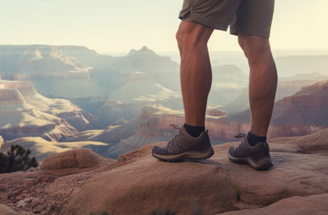 Best shoes for hiking the Grand Canyon on rocky trail with scenic canyon view